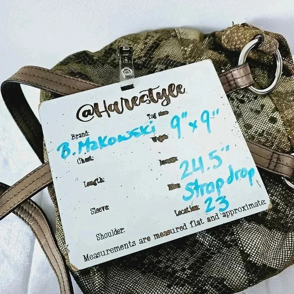 B.Makowsky snake print leather crossbody bag - Picture 10 of 11